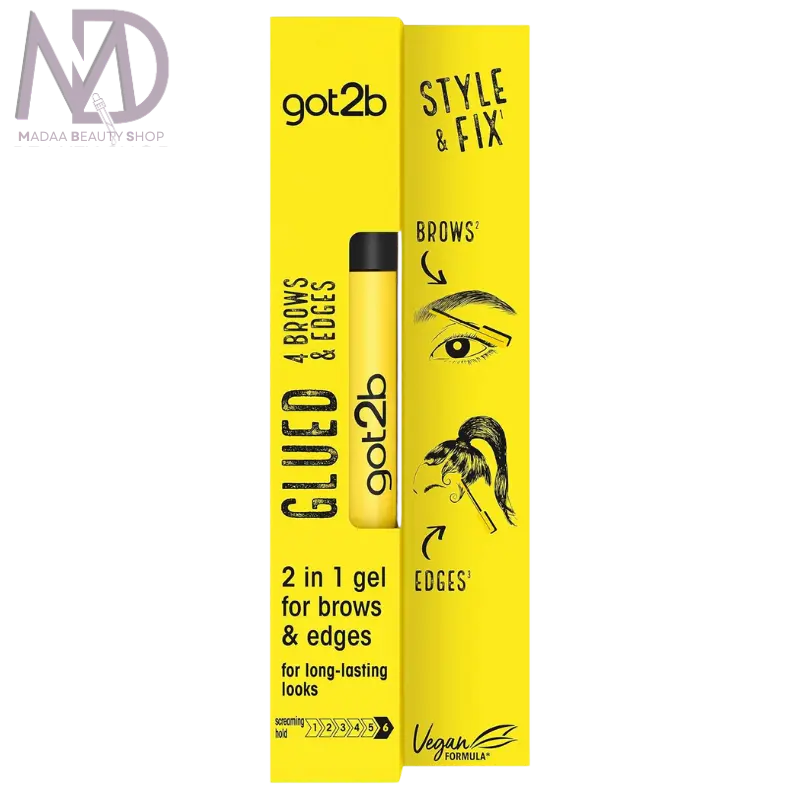 تصویر ژل ابرو و لبه موی Got2B Glued for Brows & Edges 2 in 1 Wand Eyebrow Gel – حجم ۱۶ میلیلیتر