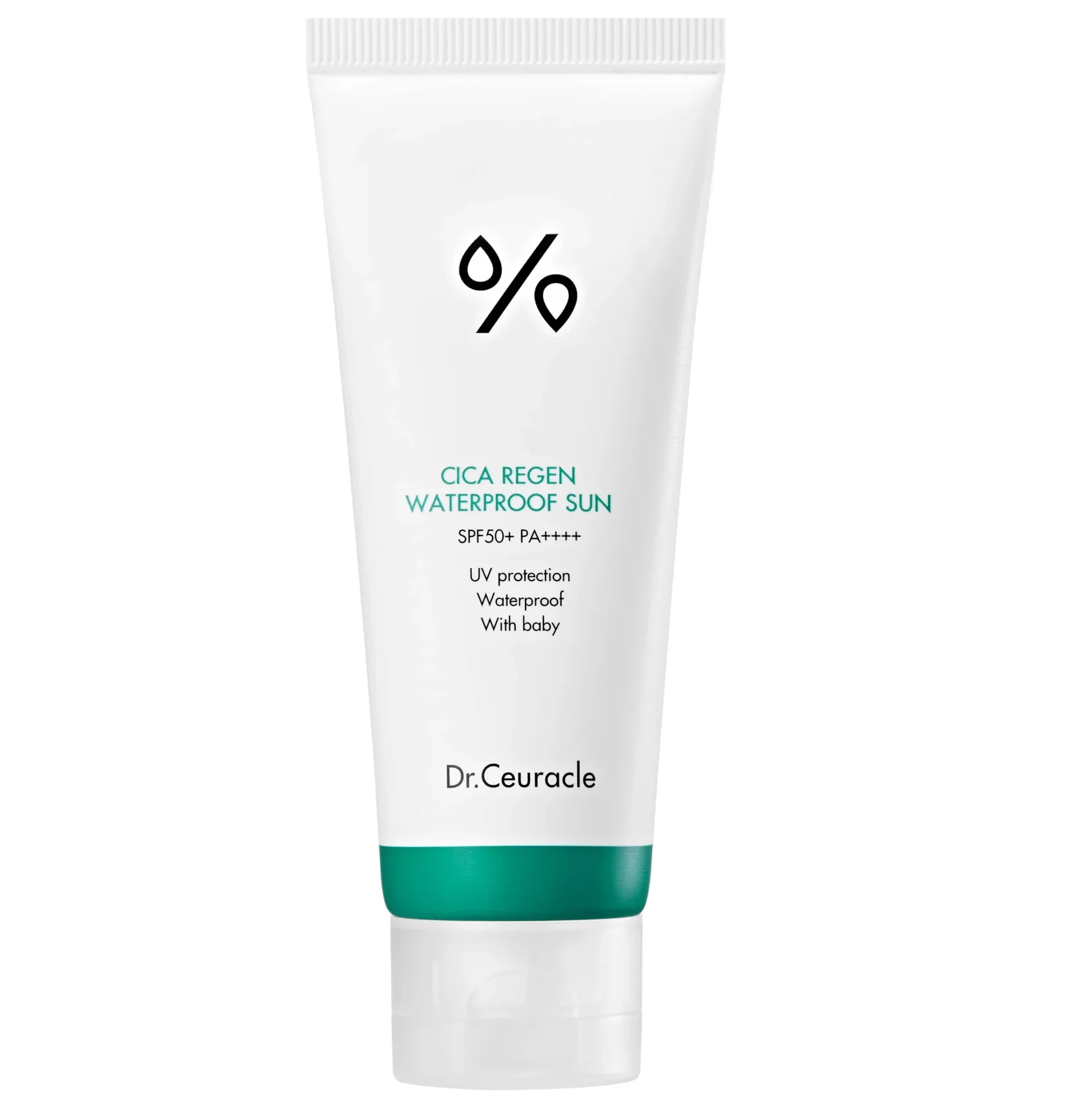 Dr.Ceuracle Cica Regen Waterproof Sun SPF50+ PA++++ 100ml ضدآفتاب آبرسان و مقاوم به آب برای پوست حساس