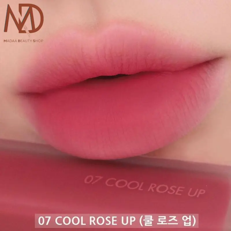 Romand Blur Fudge Tint 07 Cool Rose Up – تینت لب مات رنگ رز خنک با بافت نرم و پوشش یکدست